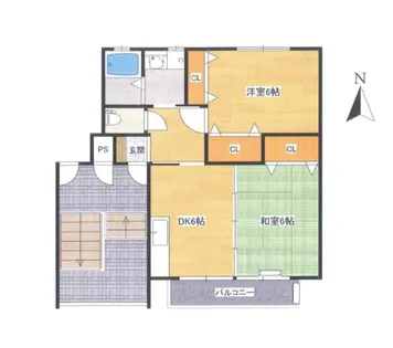 シティコート浮羽【202号室】の間取り