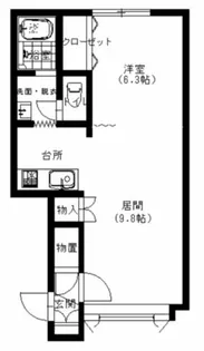 フレンドリーV【201号室】の間取り