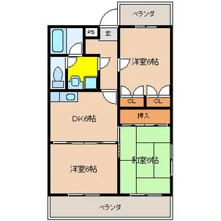 第3ボナール東海【3階】の間取り
