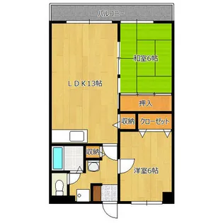 ふぁみーる志徳【302号室】の間取り