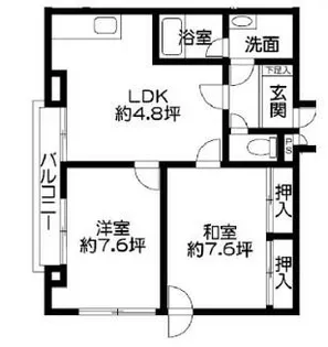 ハイツアザミ千歳【402号室】の間取り