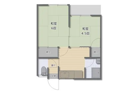 寄丸荘【B-2号室】の間取り
