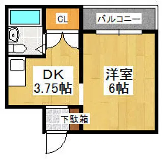 リバーサイド橋本【201号室】の間取り