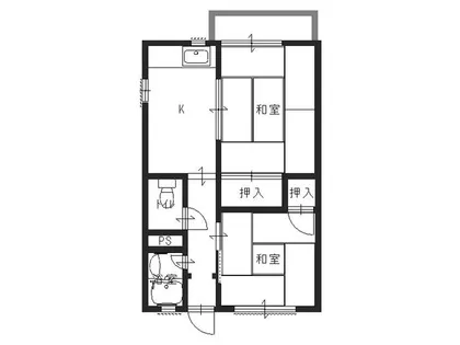 マサゴハイツ2【201号室】の間取り