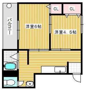 太陽マンション【2階】の間取り