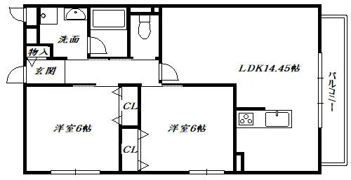 ペンギンズマンション箕面新稲【1階】の間取り