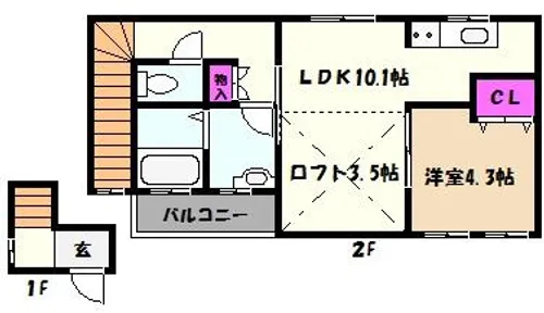芦屋精道ars(芦屋精道アルス)【2階】の間取り