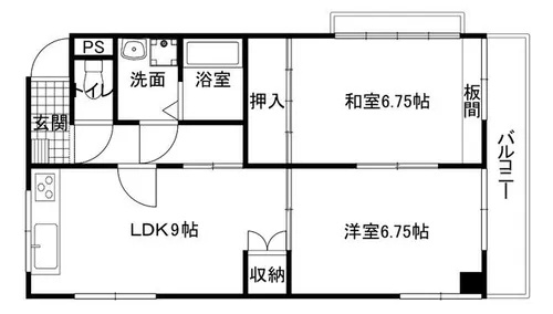 ブリンダルダイキ【4階】の間取り