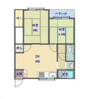 福岡県北九州市小倉南区葛原1丁目【アパート】の間取り