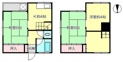 兵庫県神戸市長田区西丸山町3丁目【アパート】の間取り