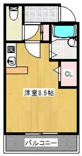 レナジア大和田【3階】の間取り