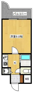 ライオンズマンション小倉駅南第3【702号室】の間取り