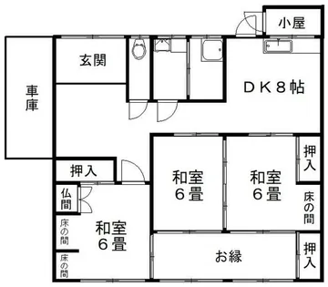 福岡県久留米市津福本町【一戸建】の間取り