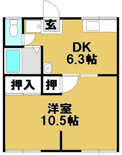 長野ハイブリッジハイツ【Ⅱ-203号室】の間取り