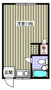 シャトレ等持院【201号室】の間取り