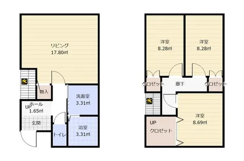 福岡県築上郡上毛町大字成恒【アパート】の間取り