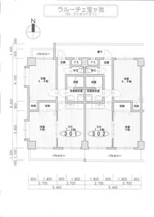 ラ・ルーチェ宝ヶ池【1階】の間取り
