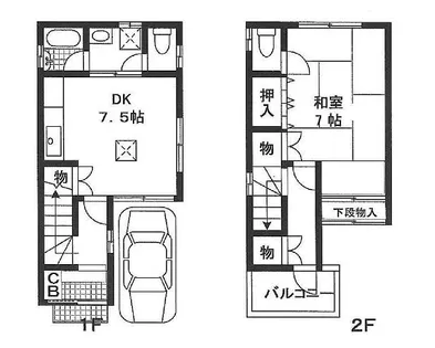 兵庫県神戸市兵庫区下沢通4丁目【一戸建】の間取り