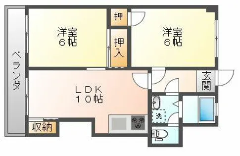 米谷木町第2ビル【2階】の間取り