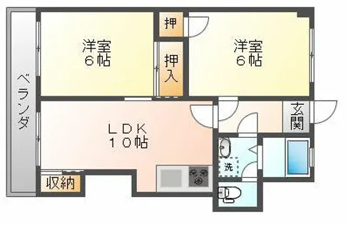 米谷木町第2ビル【2階】の間取り