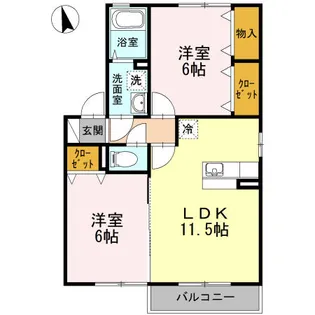 アンシャンテ【1階】の間取り