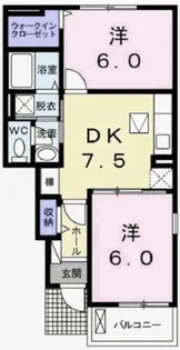 カルム川面【103号室】の間取り
