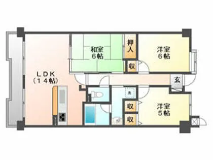 エスポア高蔵寺【8階】の間取り