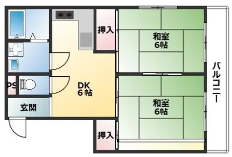 華園ハイツ【101号室】の間取り