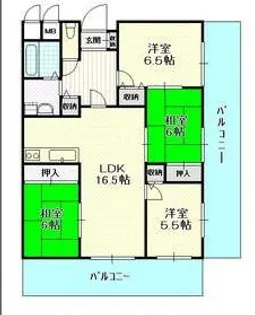 ふぁみ~ゆ日根野【3階】の間取り