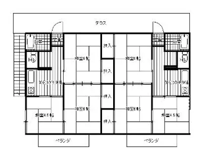 平の山ハイツ【101号室】の間取り