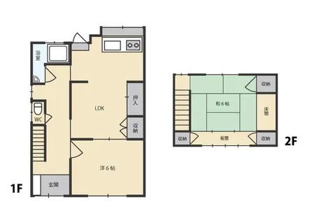 福岡県北九州市小倉北区足立1丁目【一戸建】の間取り