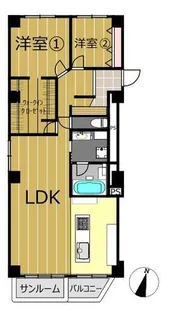 札幌パークマンション【3階】の間取り