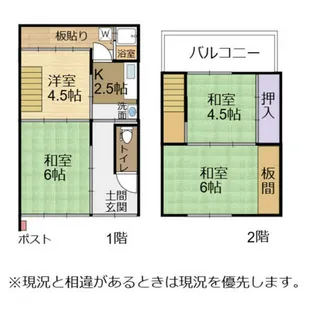 滋賀県東近江市八日市町【一戸建】の間取り
