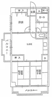 西尾ハイツ【3階】の間取り