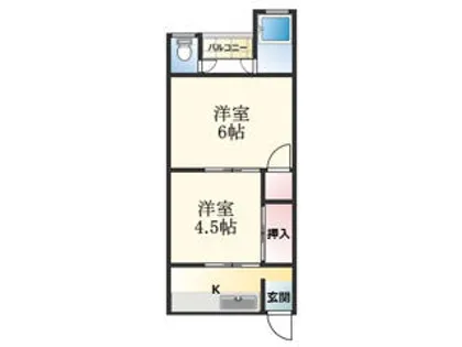 コーポAMAパーク【2号室】の間取り