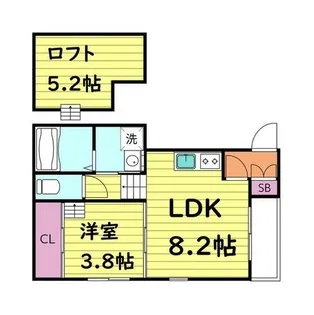 ハーモニーテラス森ノ宮【2階】の間取り