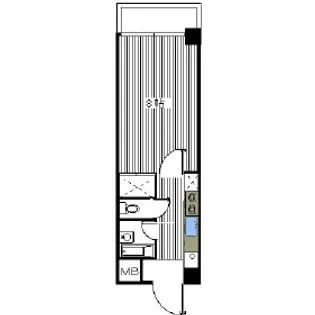 第6マルヤビル箱崎【806号室】の間取り