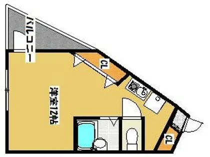 フリーディオ門真Ⅰ【201号室】の間取り