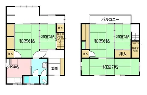 大阪府河内長野市喜多町【一戸建】の間取り