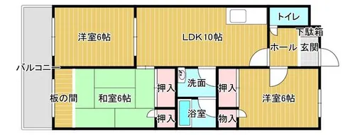 メゾンドリジュール【3階】の間取り