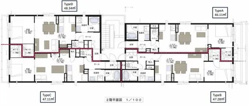 レオナ聖護院(シャーメゾン)【201号室】の間取り