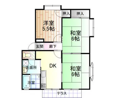 福岡県北九州市八幡東区松尾町【アパート】の間取り