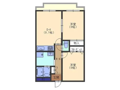 メゾンセサミ【3階】の間取り