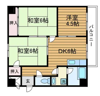 サンシャトー山本【2階】の間取り