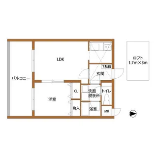 ウイングコート次郎丸【303号室】の間取り