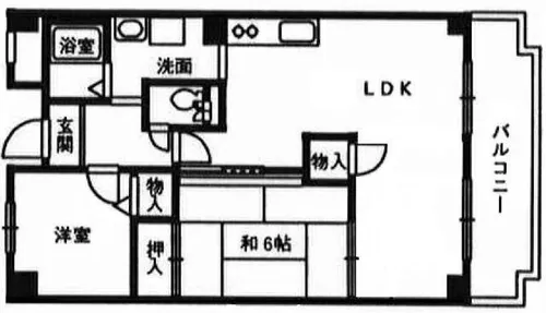 グランドハイツ岡森【205号室】の間取り