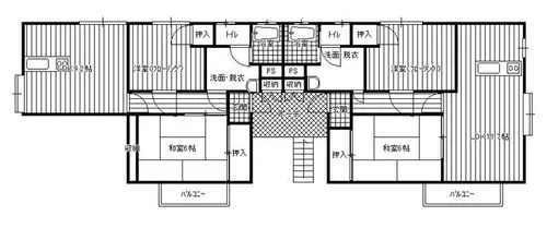 コ-ポリュウ(北棟)【102号室】の間取り