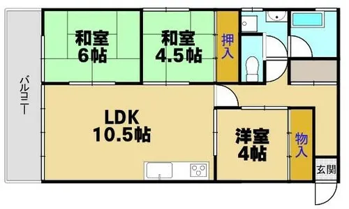 プリンセスル・パンⅡ【3階】の間取り