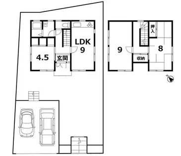 滋賀県蒲生郡日野町大字山本【一戸建】の間取り