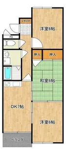 サンライズコーポ野中【101号室】の間取り